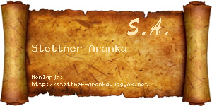 Stettner Aranka névjegykártya